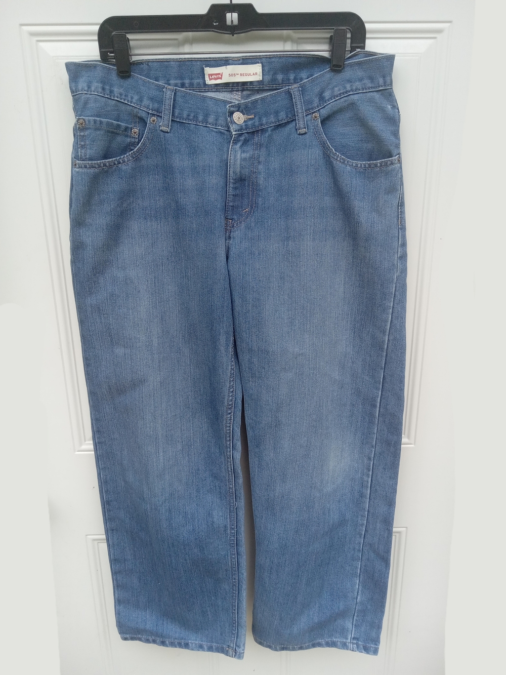 Levi's 505 Regular Blue Relaxed Straight Jeans Women's Size 16 Regular